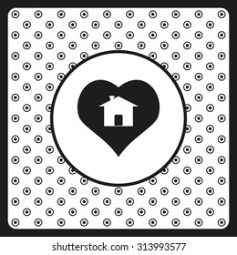 House with Heart Icon. icon. vector design