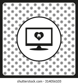 House with Heart Icon. icon. vector design