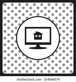 House with Heart Icon. icon. vector design