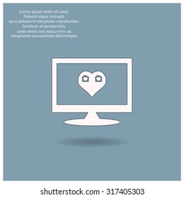 House with Heart Icon. icon. vector design