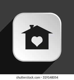 House with Heart Icon. icon. vector design