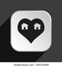 House with Heart Icon. icon. vector design