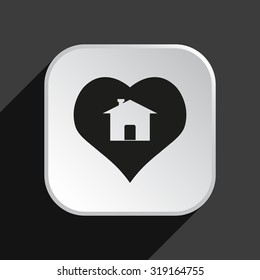 House with Heart Icon. icon. vector design
