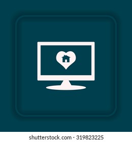 House with Heart Icon. icon. vector design