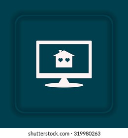 House with Heart Icon. icon. vector design