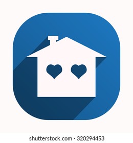 House with Heart Icon. icon. vector design