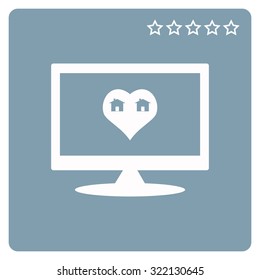House with Heart Icon. icon. vector design