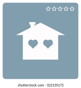 House with Heart Icon. icon. vector design