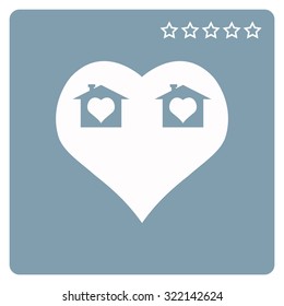 House with Heart Icon. icon. vector design