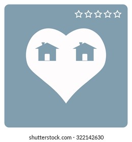 House with Heart Icon. icon. vector design