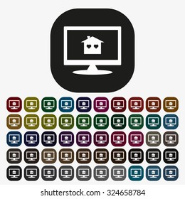 House with Heart Icon. icon. vector design