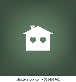 House with Heart Icon. icon. vector design