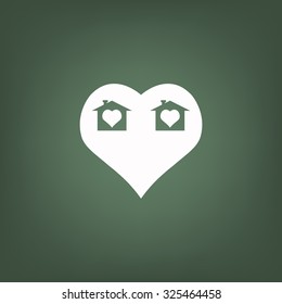 House with Heart Icon. icon. vector design