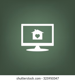 House with Heart Icon. icon. vector design