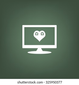House with Heart Icon. icon. vector design