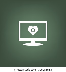 House with Heart Icon. icon. vector design