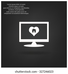 House with Heart Icon. icon. vector design