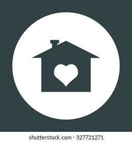 House with Heart Icon. icon. vector design