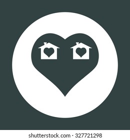 House with Heart Icon. icon. vector design