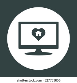 House with Heart Icon. icon. vector design