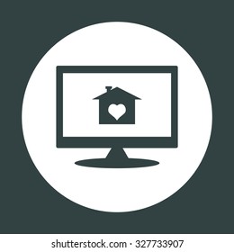 House with Heart Icon. icon. vector design
