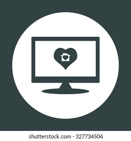 House with Heart Icon. icon. vector design