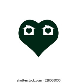 House with Heart Icon. icon. vector design
