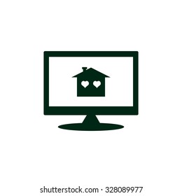 House with Heart Icon. icon. vector design