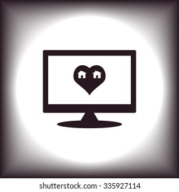 House with Heart Icon. icon. vector design