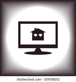 House with Heart Icon. icon. vector design