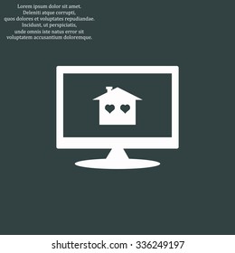 House with Heart Icon. icon. vector design