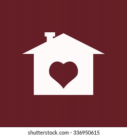 House with Heart Icon. icon. vector design