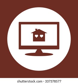 House with Heart Icon. icon. vector design
