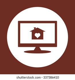 House with Heart Icon. icon. vector design