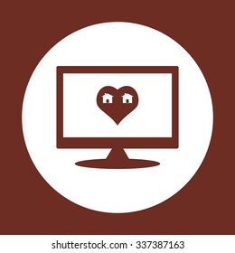 House with Heart Icon. icon. vector design