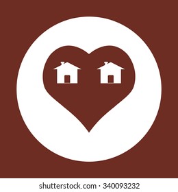 House with Heart Icon. icon. vector design