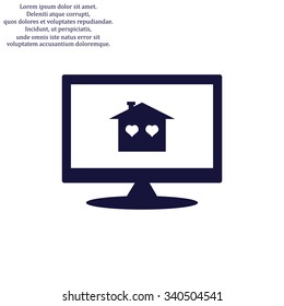 House with Heart Icon. icon. vector design
