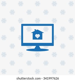 House with Heart Icon. icon. vector design