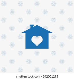 House with Heart Icon. icon. vector design