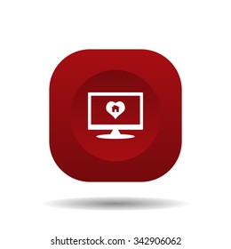 House with Heart Icon. icon. vector design