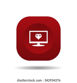 House with Heart Icon. icon. vector design