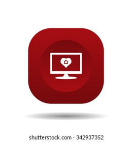 House with Heart Icon. icon. vector design
