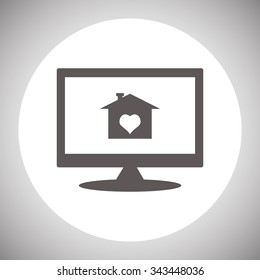 House with Heart Icon. icon. vector design