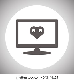 House with Heart Icon. icon. vector design