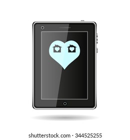 House with Heart Icon. icon. vector design