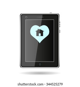 House with Heart Icon. icon. vector design