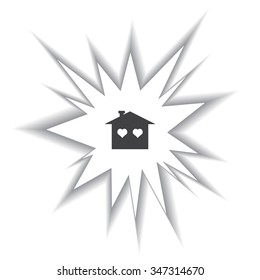 House with Heart Icon. icon. vector design