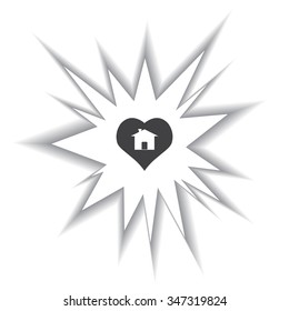 House with Heart Icon. icon. vector design