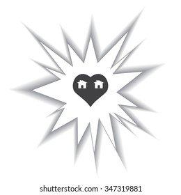 House with Heart Icon. icon. vector design
