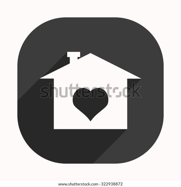 House Heart Icon Icon Vector Design Stock Vector (Royalty Free) 322938872 Shutterstock